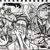 Mis mamarrachos. Un proyecto de Bocetado, Dibujo a lápiz, Dibujo, Sketchbook e Ilustración con tinta de Kevin Hbl - 11.09.2022