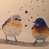 My project for course: Artistic Watercolor Techniques for Illustrating Birds. Traditional illustration, Watercolor Painting, Realistic Drawing, and Naturalistic Illustration project by charlotterummel - 09.11.2022