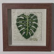 Bordado em miçangas: Costela-de-adão. Bordado, e Design têxtil projeto de Denise M G Dias - 12.09.2022