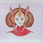 My project for course: Fan Art Drawing with Watercolor and Colored Pencils. Ilustração tradicional, Pintura, Pintura em aquarela, Desenho de retrato, Ilustração infantil, e Desenho com lápis de cor projeto de Abigail Holden - 11.09.2022