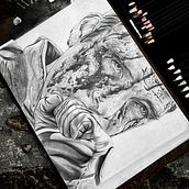 HOMELANDER OF SERIE THE BOYS - DRAW IN GRAPHITE - ENRIQUE XIANURO. Un progetto di Disegno a matita, Disegno, Disegno realistico, Disegno artistico e Disegno anatomico di AFTERail Store - 12.09.2022