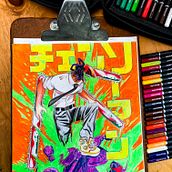 Chainsawman “I’ll give you my heart, in exchange.. show me your dreams” Pochita. Un progetto di Disegno a matita, Disegno, Disegno realistico, Disegno con matite colorate, Disegno artistico e Disegno anatomico di AFTERail Store - 12.09.2022
