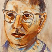 Il mio progetto del corso: Ritratto artistico ad acquerello. Un proyecto de Bellas Artes, Pintura, Pintura a la acuarela y Dibujo de Retrato de angelopalmaia - 12.09.2022