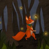 Little fox looking for adventure!. Traditional illustration, Character Design, Drawing, Digital Illustration, Stor, telling, and Narrative project by Nina - 09.12.2022