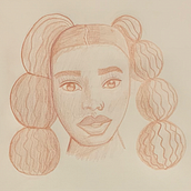 My project for course: Portrait Sketchbooking: Explore the Human Face. Sketching, Drawing, Portrait Drawing, Artistic Drawing, and Sketchbook project by Karina Rosales - 09.13.2022
