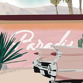 Palm springs villa - rétro  Ein Projekt aus dem Bereich Traditionelle Illustration, Innenarchitektur, Innendesign, L und schaftsbau von Neni Perronno - 01.07.2022