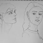 Meu projeto do curso: Caderno de retratos: explore o rosto humano. Sketching, Drawing, Portrait Drawing, Artistic Drawing, and Sketchbook project by isabelle s - 09.13.2022