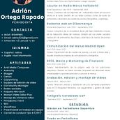 CV Adrián Ortega. Communication, Social Media, and Content Writing project by Adrián Ortega Rapado - 09.14.2022