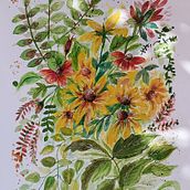 Mój projekt z kursu: Piękno akwarelowych kwiatów: poczuj więź z naturą. Un progetto di Illustrazione tradizionale, Pittura, Pittura ad acquerello e Illustrazione botanica di wikakowalczyk - 14.09.2022