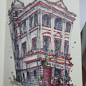 My project for course: Expressive Architectural Sketching with Colored Markers. Sketching, Drawing, Architectural Illustration, Sketchbook & Ink Illustration project by maxlee2 - 09.15.2022