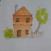 First sketch . Architecture project by Lars Thowsen - 09.15.2022