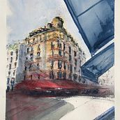 My project for course: Architectural Sketching with Watercolor and Ink. Sketching, Drawing, Watercolor Painting, Architectural Illustration, Sketchbook & Ink Illustration project by Paul Sheldon - 09.15.2022