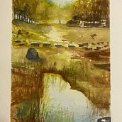 Mi proyecto del curso: Paisajes naturales en acuarela. Un progetto di Belle arti, Pittura e Pittura ad acquerello di daniel.tome.10 - 15.09.2022