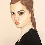Watercolour of slightly angry girl (Sol Barrios’ watercolour course). Un projet de Illustration traditionnelle de ameliav - 04.08.2022