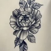 Mi proyecto del curso: Tatuaje botánico con puntillismo Ein Projekt aus dem Bereich Traditionelle Illustration, Tattoodesign und Botanische Illustration von Esther Rivera - 15.09.2022