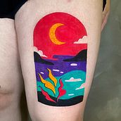 Flat tattoos . Un proyecto de Diseño de tatuajes e Ilustración digital de Hans Muller - 15.09.2022