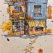 My project for course: Expressive Architectural Sketching with Colored Markers. Sketching, Drawing, Architectural Illustration, Sketchbook & Ink Illustration project by xiaoflycat - 09.15.2022