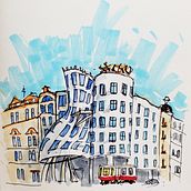 My project for course: Expressive Architectural Sketching with Colored Markers. Projekt z dziedziny Sketching,  R, sunek,  R, sunek architektoniczn, Sketchbook,  R i sunek atramentem użytkownika tensai10 - 15.09.2022