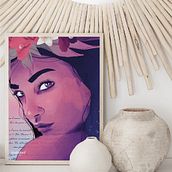 Mahina - illustration sur procreat  Ein Projekt aus dem Bereich Traditionelle Illustration, Aquarellmalerei, Digitale Illustration, Design von Figuren, Porträtzeichnung und Artistische Zeichnung von Neni Perronno - 16.09.2022
