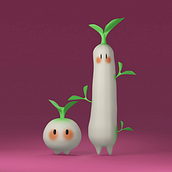 Meu projeto do curso: Criação de personagens Kawaii em 3D com Blender. Traditional illustration, Character Design, Digital Illustration, 3D Modeling, and Manga project by Wesley Carvalho - 09.16.2022