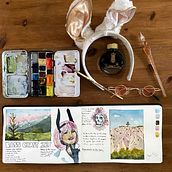 My project for course: Watercolor Travel Journal. Traditional illustration, Watercolor Painting, Architectural Illustration, and Sketchbook project by tessa t - 09.16.2022