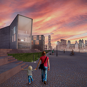 Visualización arquitectónica expresiva de exteriores. Architecture, L, scape Architecture, Digital Architecture, and ArchVIZ project by Elisa Ortiz Ramírez - 09.16.2022