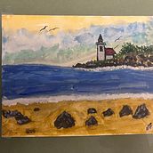 My project for course: Painting Atmospheric Landscapes with Gouache. Traditional illustration, Painting, and Gouache Painting project by Nicole Frias - 09.17.2022