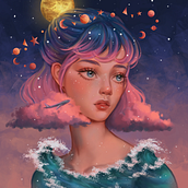 My project for course: Digital Fantasy Portraits with Photoshop. Traditional illustration, Drawing, Digital Illustration, Portrait Drawing, Digital Drawing, and Digital Painting project by quinlanvedmak19 - 09.17.2022