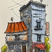 Mein Abschlussprojekt für den Kurs: Expressive Architekturskizzen mit Markern. Sketching, Drawing, Architectural Illustration, Sketchbook & Ink Illustration project by Stephan Ringling - 09.17.2022