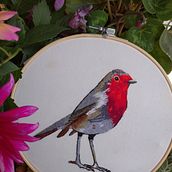 Mi proyecto del curso: Pintar con hilo: técnicas de ilustración textil. Traditional illustration, Embroider, and Textile Design project by carito_1817 - 09.17.2022