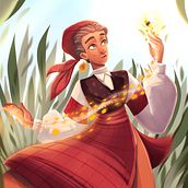 My project for course: Female Cartoon Character Design with Procreate. Traditional illustration, Digital Illustration, and Digital Drawing project by Yaroslava Yatsuba - 09.19.2022