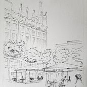 Mi proyecto del curso: Dibujo arquitectónico con acuarela y tinta. Een project van  Schetsen,  Tekening, Aquarelschilderen,  Architecturale illustratie, Sketchbook y  Illustratie met inkt van carmenbetica1999 - 19.09.2022