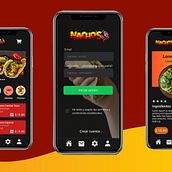 Mi proyecto del curso: Food delivery app Nacho´s Ein Projekt aus dem Bereich Design, Interaktives Design, Webdesign, Mobile Design und App-Design von Ignacio Quiroga - 19.09.2022