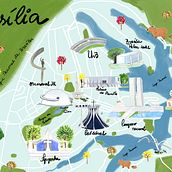 Meu projeto do curso “Mapas ilustrados”. Traditional illustration project by Rebecca Tavares - 09.19.2022