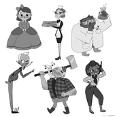 Shape language. Un proyecto de Ilustración tradicional, Dibujo digital, Diseño de personajes, Animación de personajes e Ilustración digital de Liss Gallardo - 18.09.2022