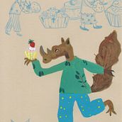 Mein Abschlussprojekt für den Kurs: Kreative Illustrationstechniken mit Gouache. Un proyecto de Ilustración tradicional, Diseño de personajes, Bellas Artes, Pintura, Ilustración infantil, Pintura gouache y Álbum ilustrado						 de michaela.braeuninger - 21.09.2022