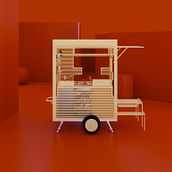 Progetto Carretto "Triscele". Een project van 3D, Meubelontwerp en -bouw, Industrieel ontwerp, Productontwerp y  3D-ontwerp van Nicolas Apostolico - 04.07.2022