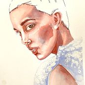 Mi proyecto del curso: Retrato ilustrado en acuarela. Traditional illustration, Fine Arts, Painting, Drawing, Watercolor Painting, Portrait Drawing, and Artistic Drawing project by marienrob_ - 09.21.2022