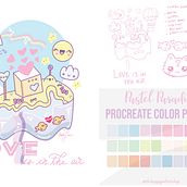 Love Is In The Air: A Floating Kawaii Island Paradise. Een project van Ontwerp van personages, Digitale illustratie y Manga van ninalrichards - 21.09.2022