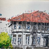 My project for course: Expressive Architectural Sketching with Colored Markers. Sketching, Drawing, Architectural Illustration, Sketchbook & Ink Illustration project by Victor Fung - 09.12.2022