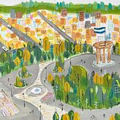 My project for course: Pictorial Sketchbook with Gouache. Un proyecto de Ilustración tradicional, Bocetado, Dibujo, Ilustración arquitectónica, Sketchbook y Pintura gouache de Daniel Gandour - 21.09.2022