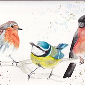 Mein Abschlussprojekt für den Kurs: Illustriere Vögel mit expressiven Aquarelltechniken. Traditional illustration, Watercolor Painting, Realistic Drawing, and Naturalistic Illustration project by _bine_ - 09.22.2022