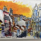My project for course: Expressive Architectural Sketching with Colored Markers. Sketching, Drawing, Architectural Illustration, Sketchbook & Ink Illustration project by echavarriabruno - 09.22.2022