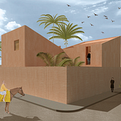 Mi proyecto del curso: Representación gráfica de proyectos arquitectónicos. Un proyecto de Arquitectura, Diseño gráfico, Arquitectura interior, Diseño de interiores, Paisajismo, Collage, Arquitectura digital e Ilustración arquitectónica de Andrea Suárez Galguera - 23.09.2022