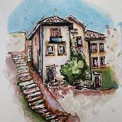 My project for course: Expressive Architectural Sketching with Colored Markers. Un progetto di Bozzetti, Disegno, Illustrazione architettonica, Sketchbook e Illustrazione con inchiostro di Eloise Leask - 23.09.2022