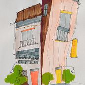 My project for course: Expressive Architectural Sketching with Colored Markers. Sketching, Drawing, Architectural Illustration, Sketchbook & Ink Illustration project by yashg - 09.23.2022