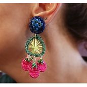 Ragusa earrings . Design de joias, Costura, e Tecido projeto de Gisella La Malfa - 23.09.2022