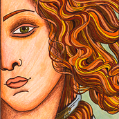 DETALLE VENUS DE BOTTICELLI. Un progetto di Illustrazione tradizionale, Belle arti, Pittura, Creatività, Disegno a matita, Disegno, Disegno artistico, Sketchbook e Disegno con matite colorate di vilaro_art - 23.09.2022