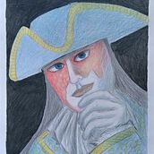 My project for course: Chiaroscuro Creative Portrait with Pencils. Traditional illustration, Pencil Drawing, Portrait Drawing, Artistic Drawing, and Colored Pencil Drawing project by Bernhard Friedrich Schlee - 09.23.2022
