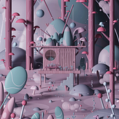 My project for course: Cinema 4D: Bring Playful 3D Illustrations to Life. Traditional illustration, 3D, Digital Illustration, and 3D Modeling project by Quitterie Boissé - 09.24.2022